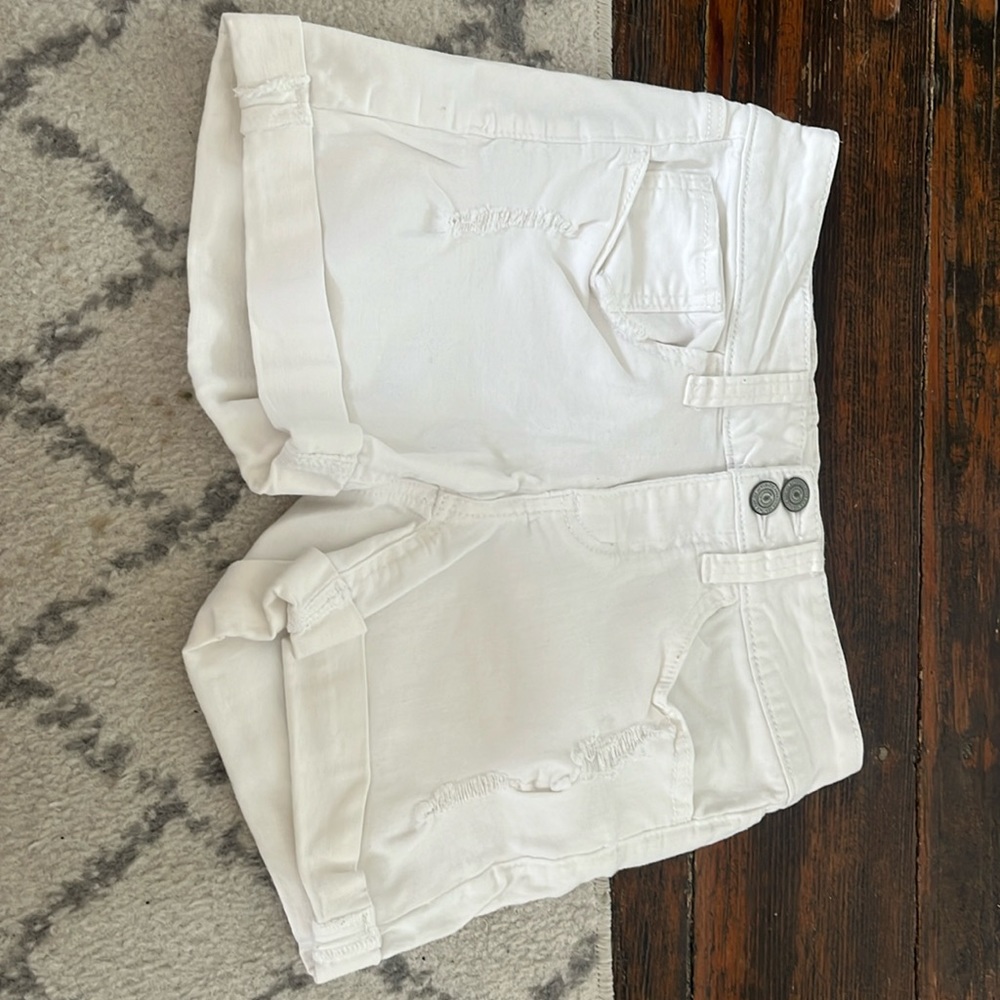 White Jean Shorts